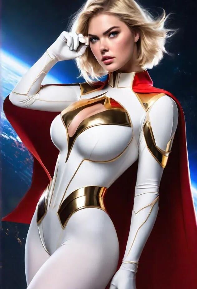 Kate Upton Power Girl Butel Schauspielerin AI Cosplay