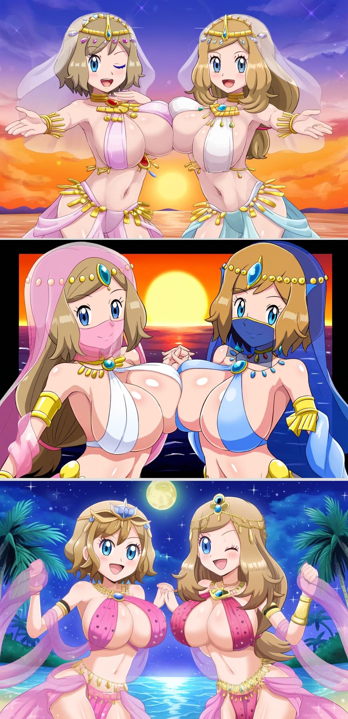 Serena Pokemon Trainer XY Busty Kalos Waifu Ai