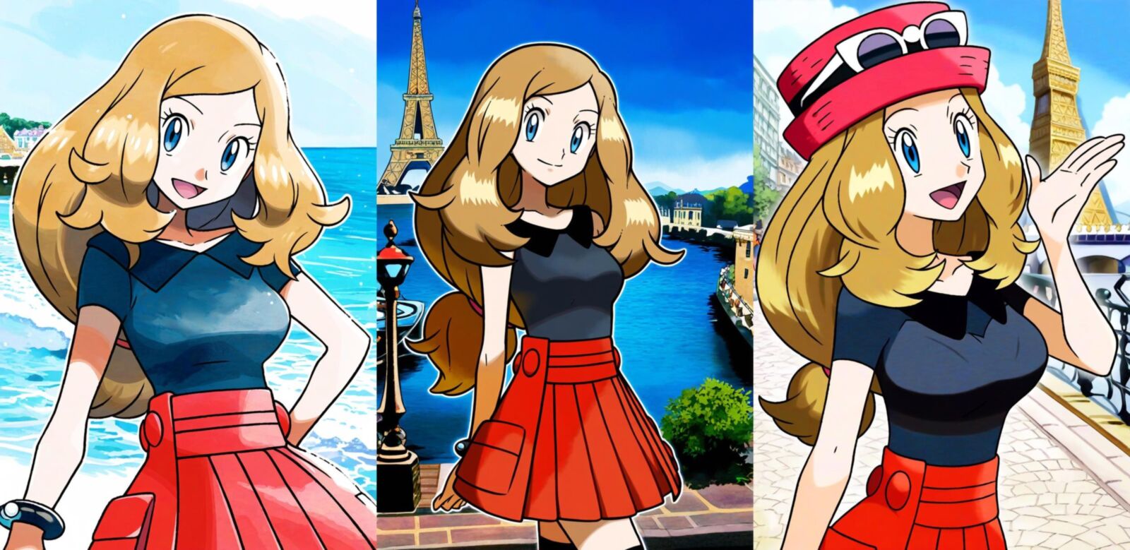 Тренер Serena Pokemon xy Busty Kalos waifu ai