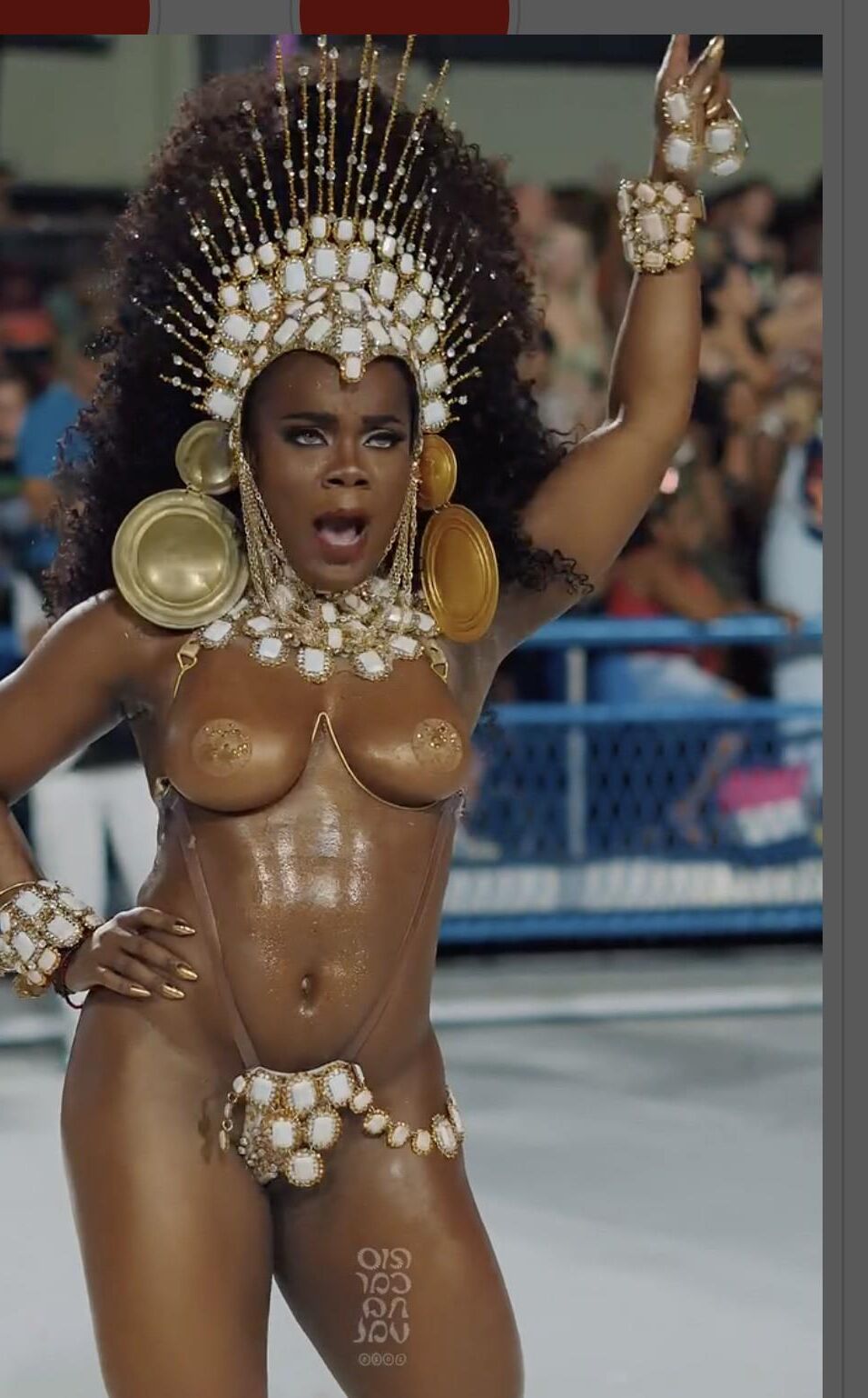 Larissa Reis schüttelt ihre Titten bei Rio Carnival