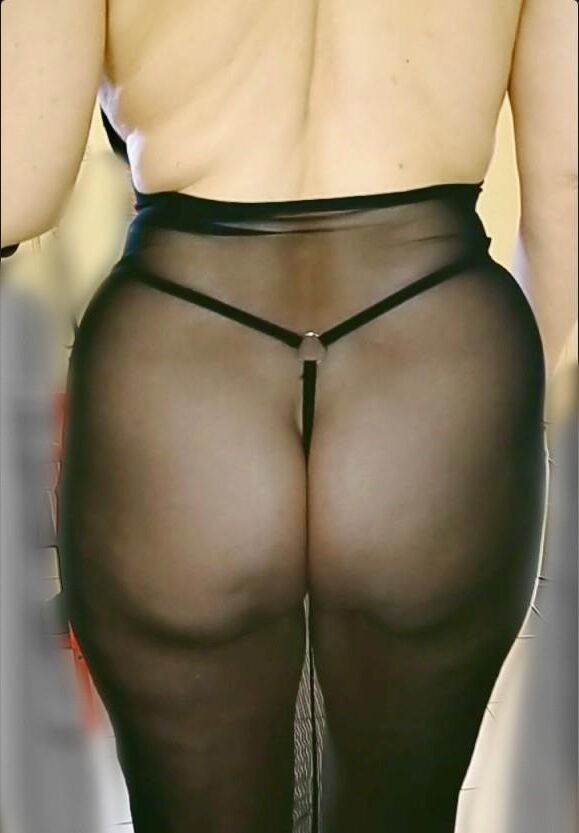 Tina Gilf Black Transparent Kleid Big Ass Big Titten