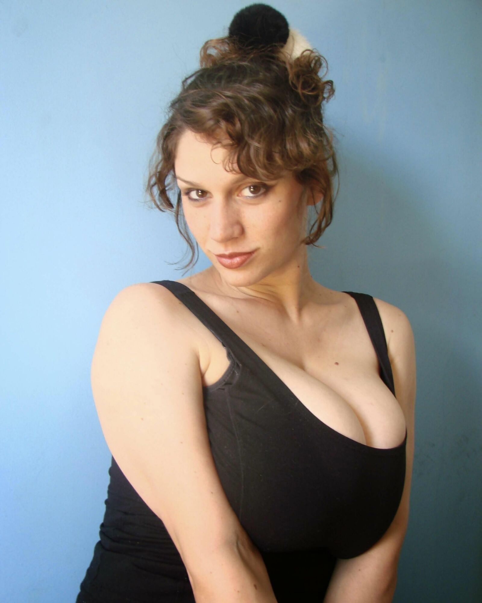French Claire with massive boobs