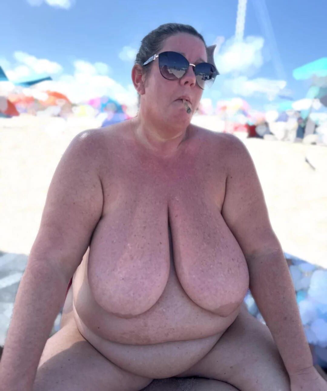 極端なBBWママのおっぱい