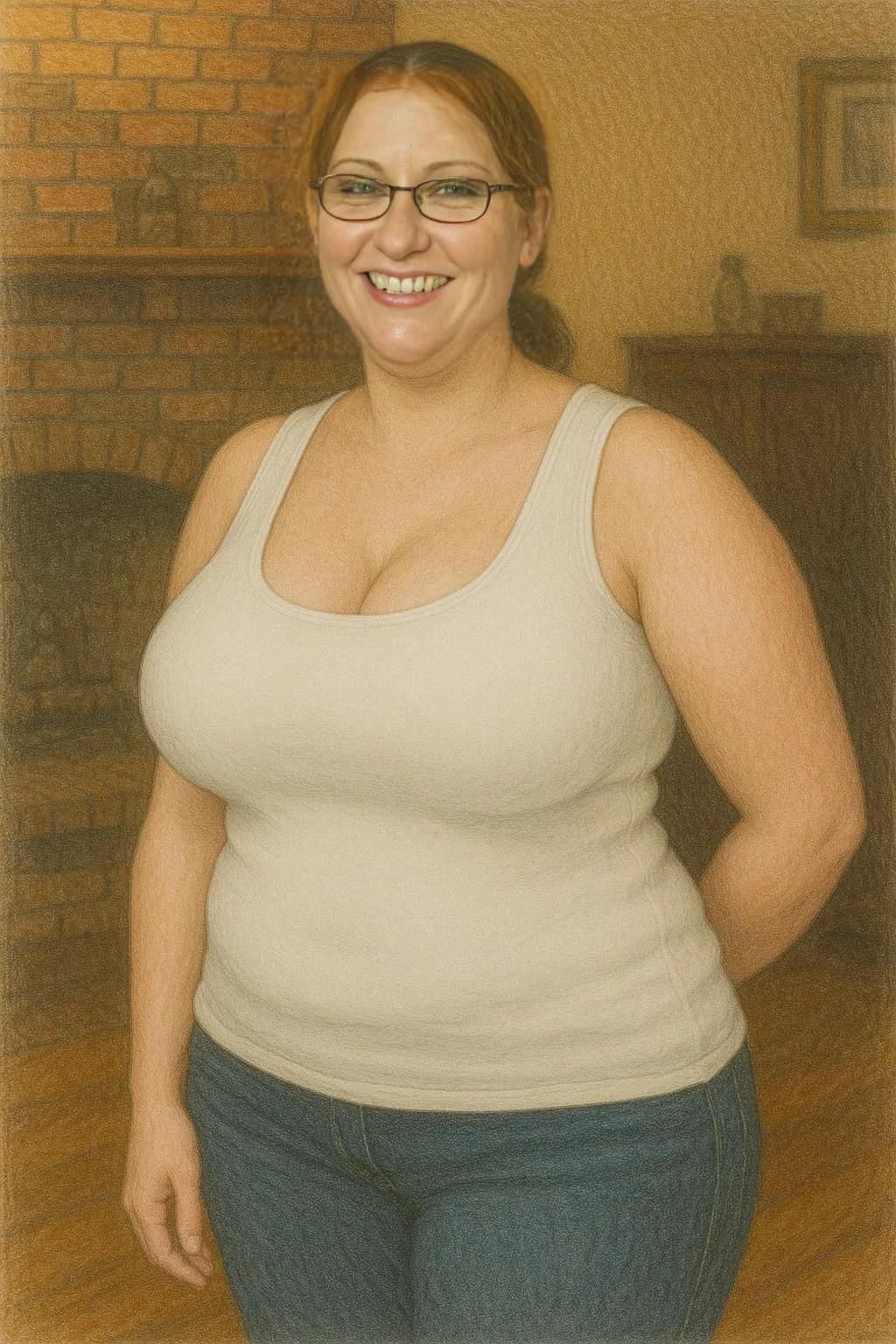 Illustrationen von vollbusigen Tops