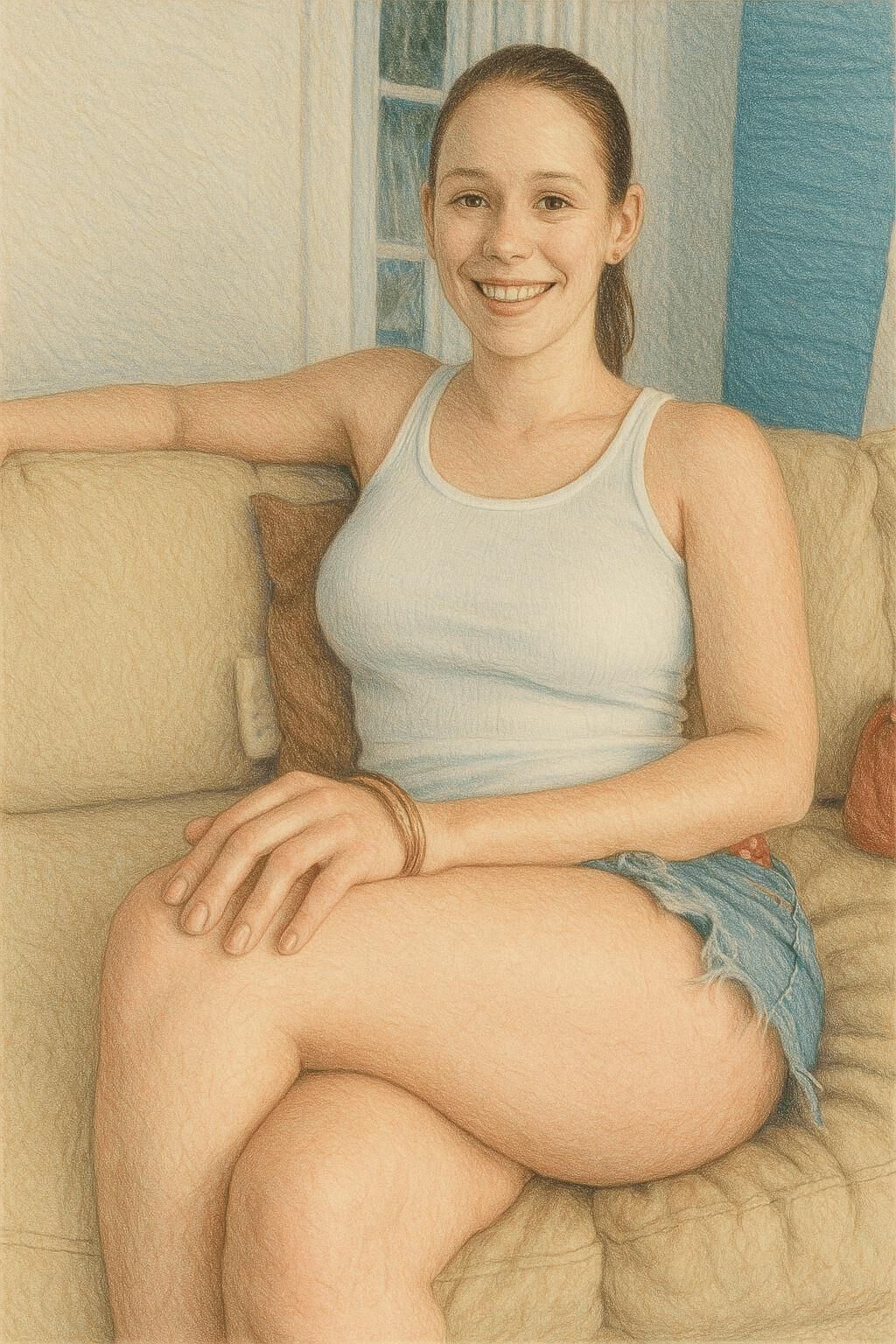 Illustrationen von vollbusigen Tops