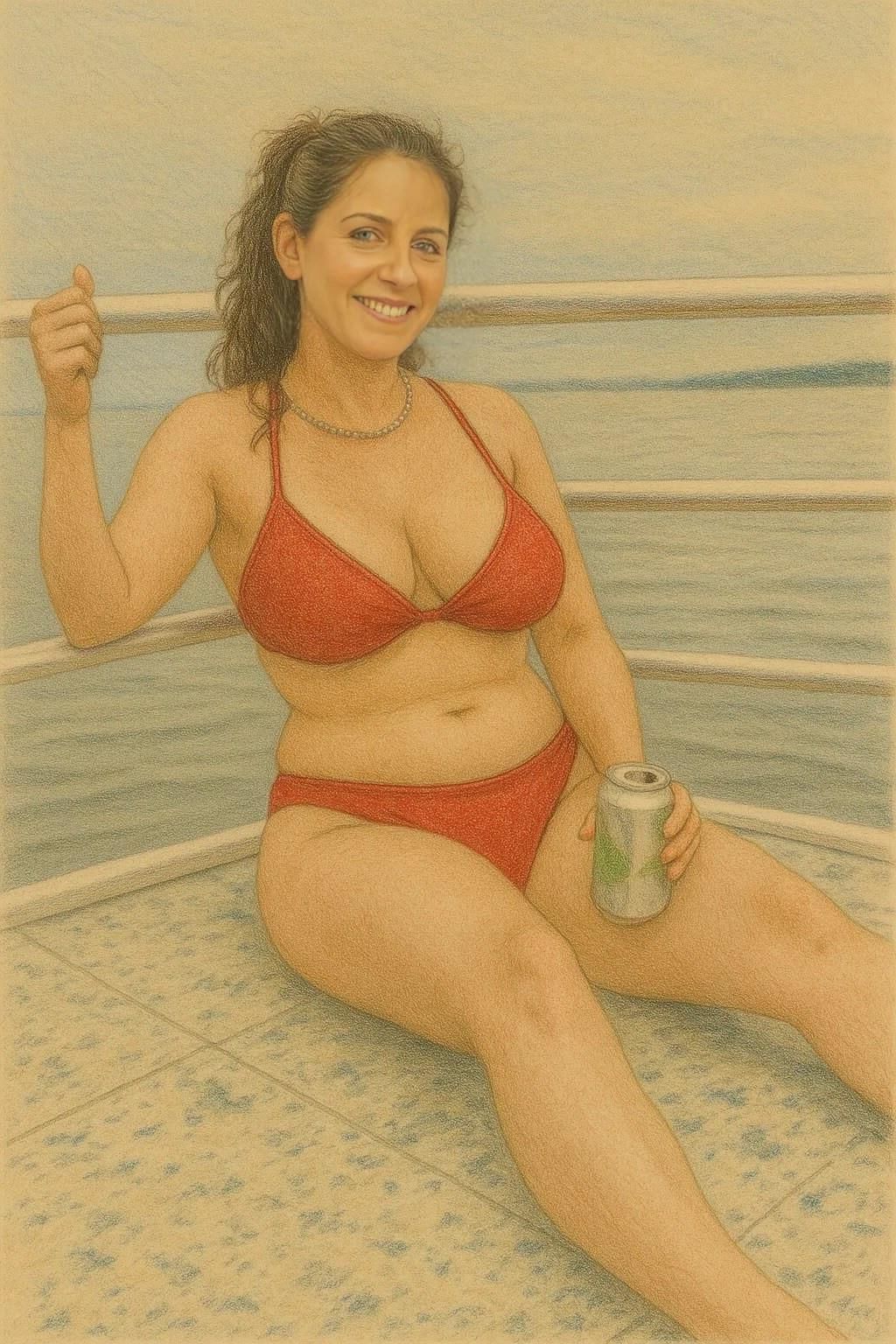 Illustrationen von vollbusigen Tops