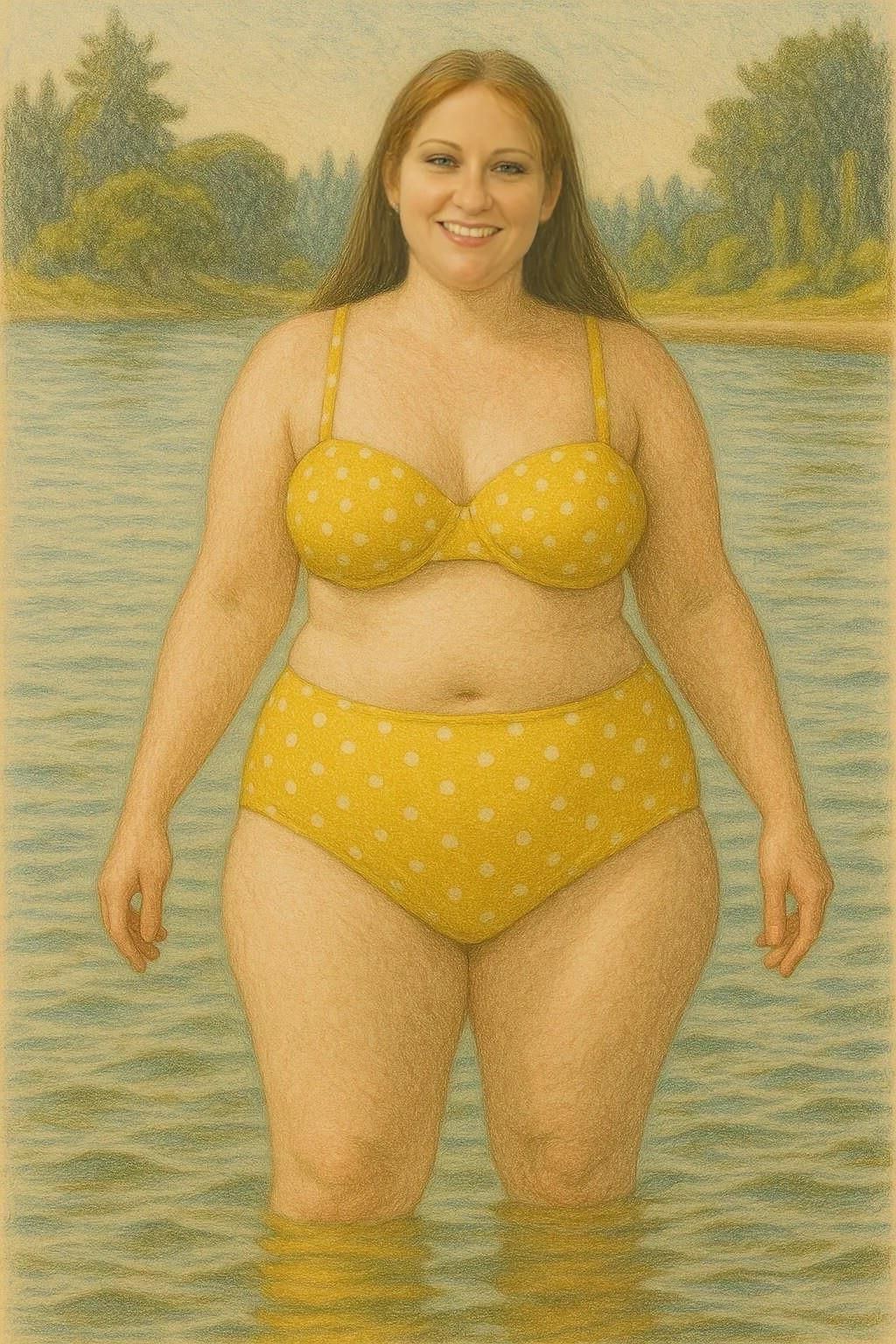Illustrationen von vollbusigen Tops