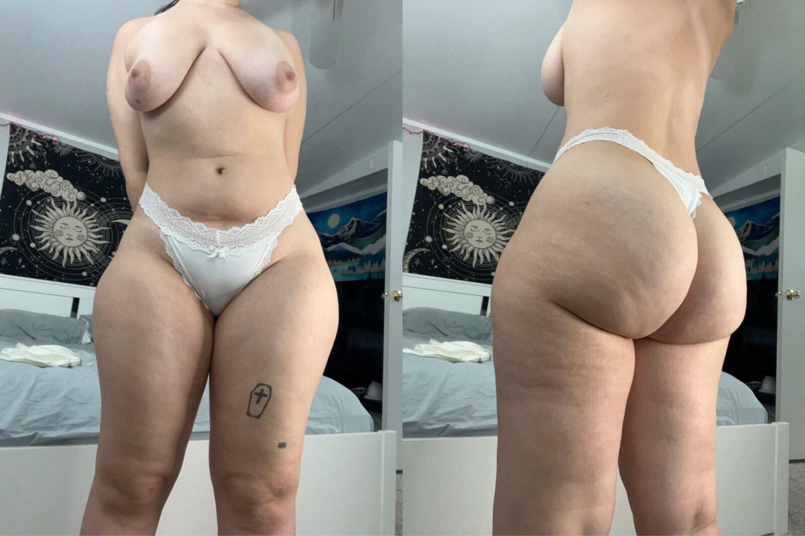 ルナ巨大なお尻ビッグおっぱいセクシーなブルネットの女の子ミックスホットショット