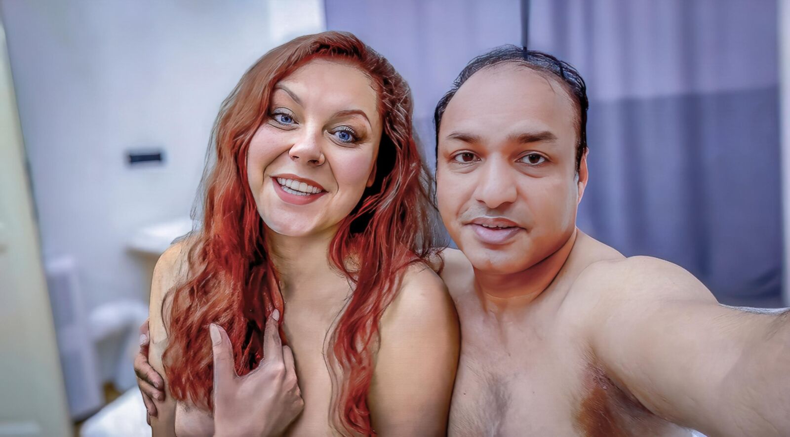 Sofia Curly with Husband BTS Gallery