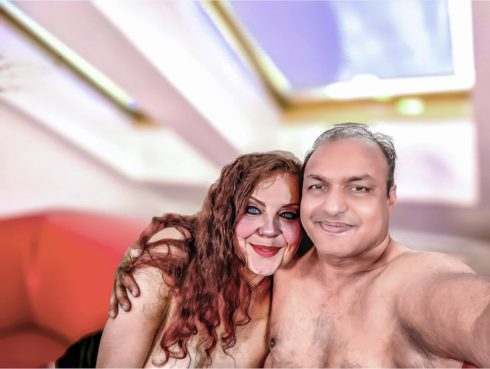 Sofia Curly with Husband BTS Gallery