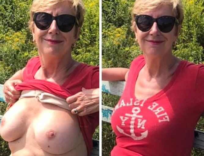 La abuela tiene bonitas tetas