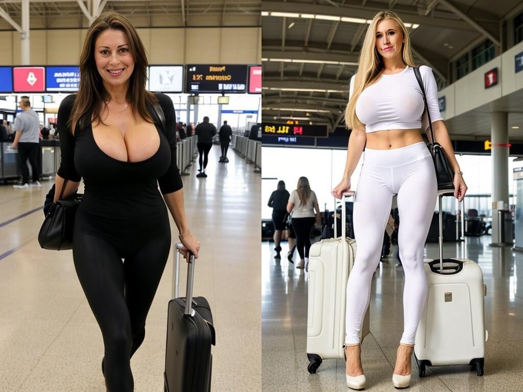 DDD Kimmy Shupe et Kata Tvauri Arrving à l'aéroport de Sacramento