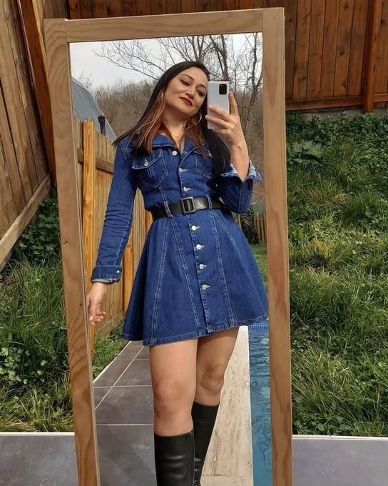vestido de botón