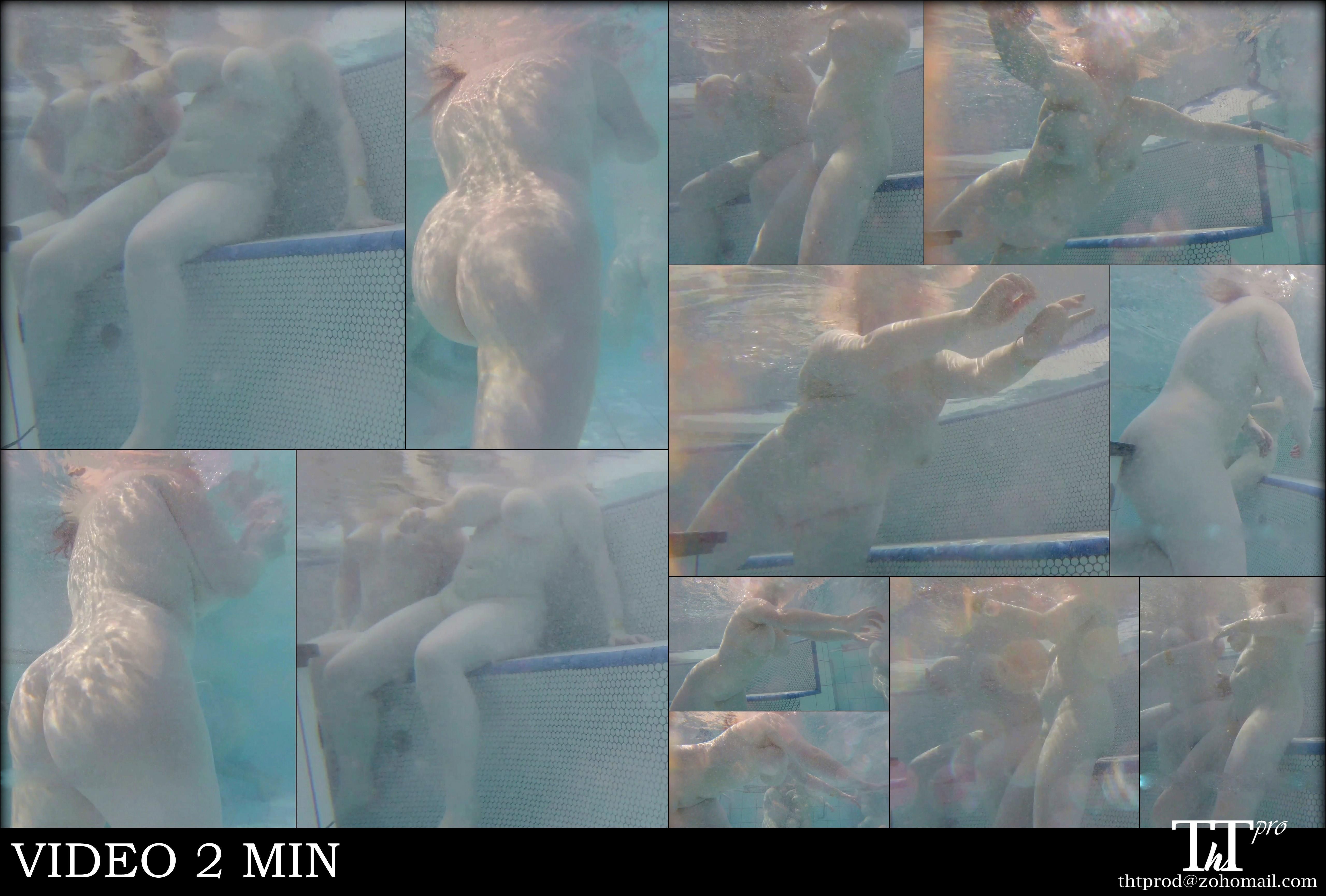 Nude BBWs in Pool underwater voyeur