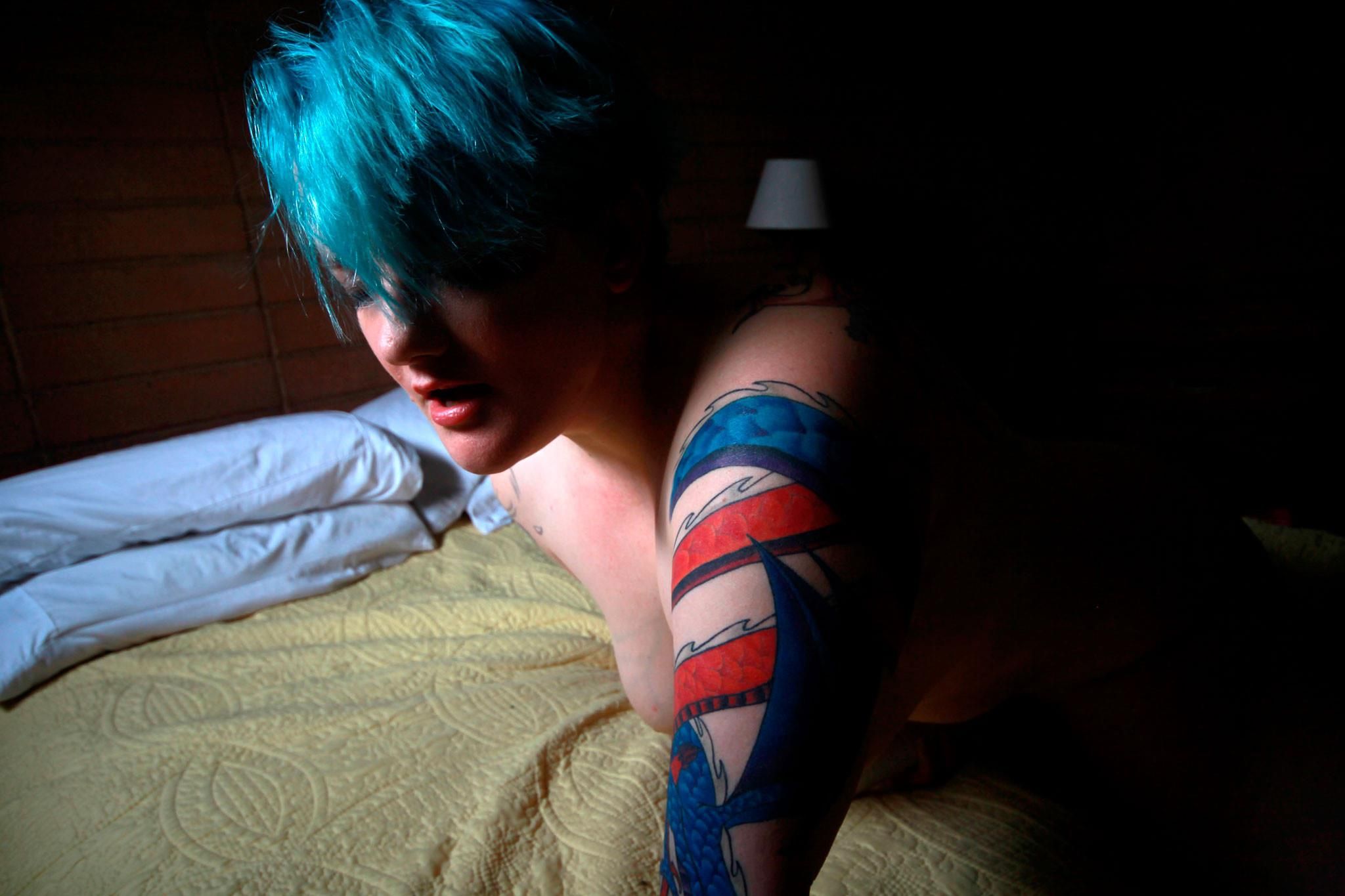 Sexy chubby women (Hot Blue Hair Wife BBW) PART II END