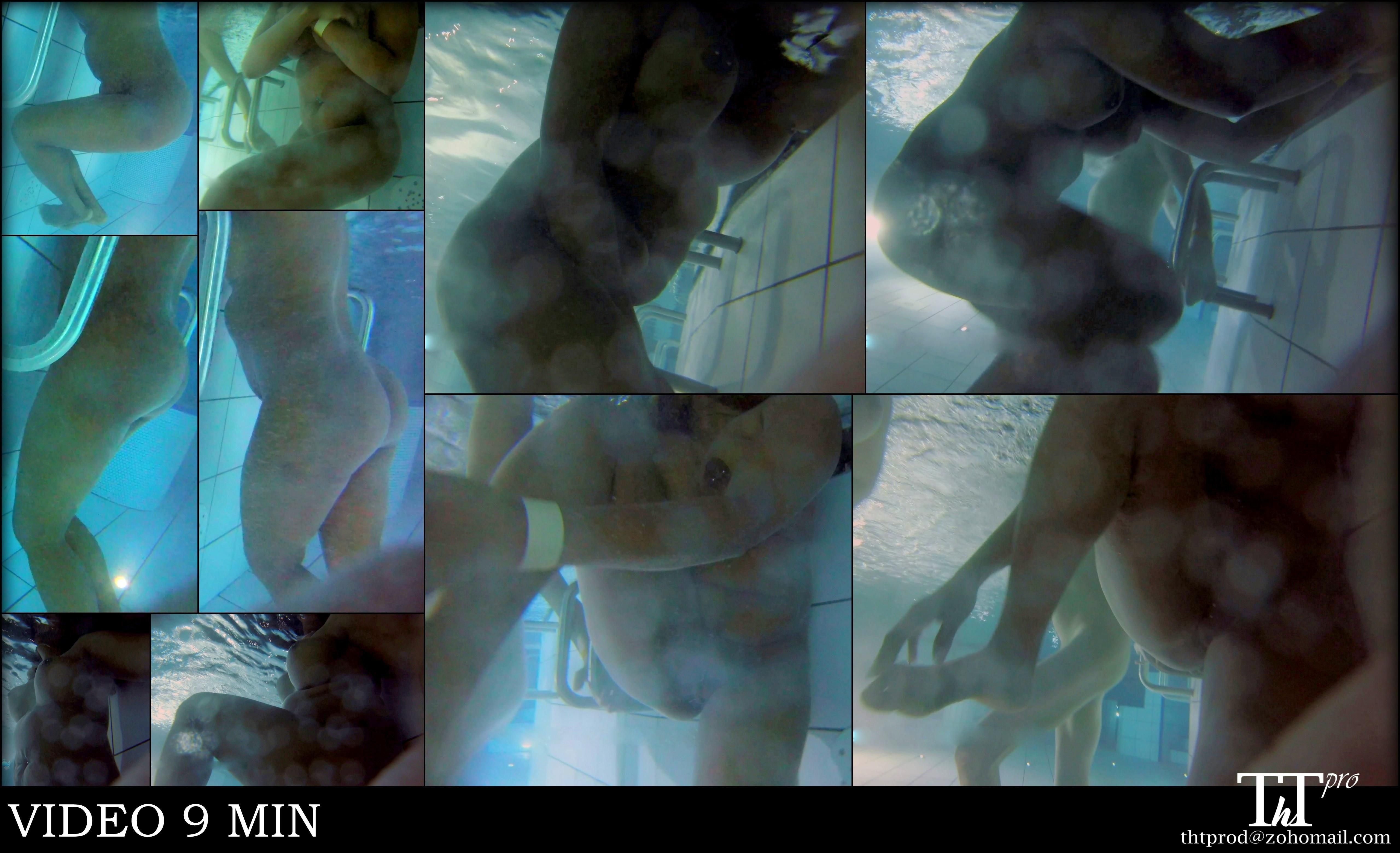 Nude BBWs in Pool underwater voyeur