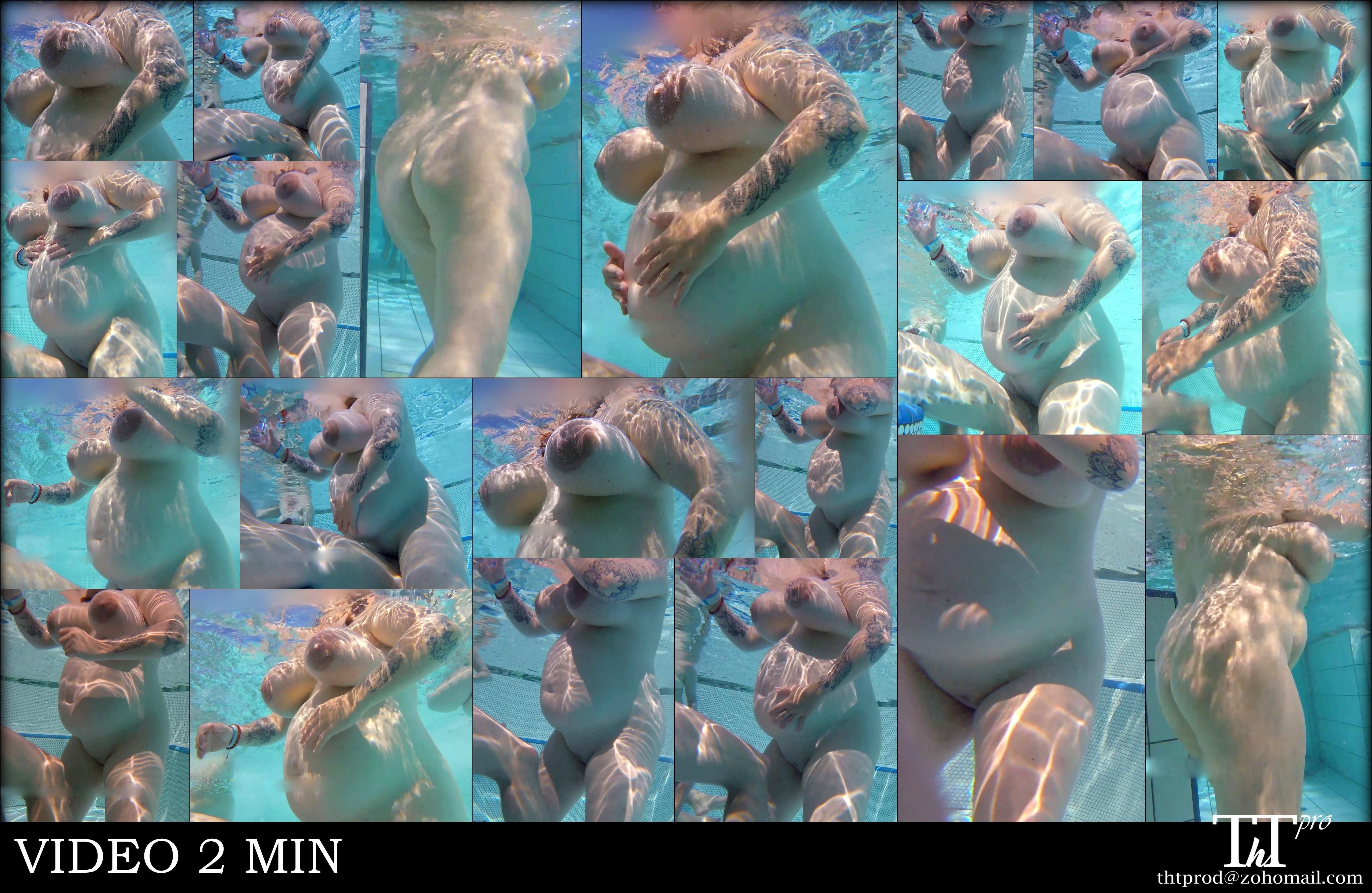Nude BBWs in Pool underwater voyeur