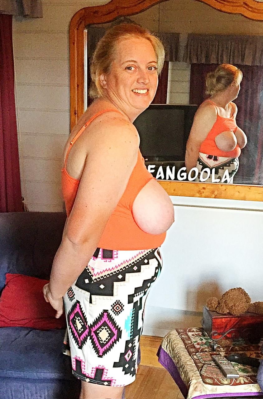 Jacqui’s tits on show