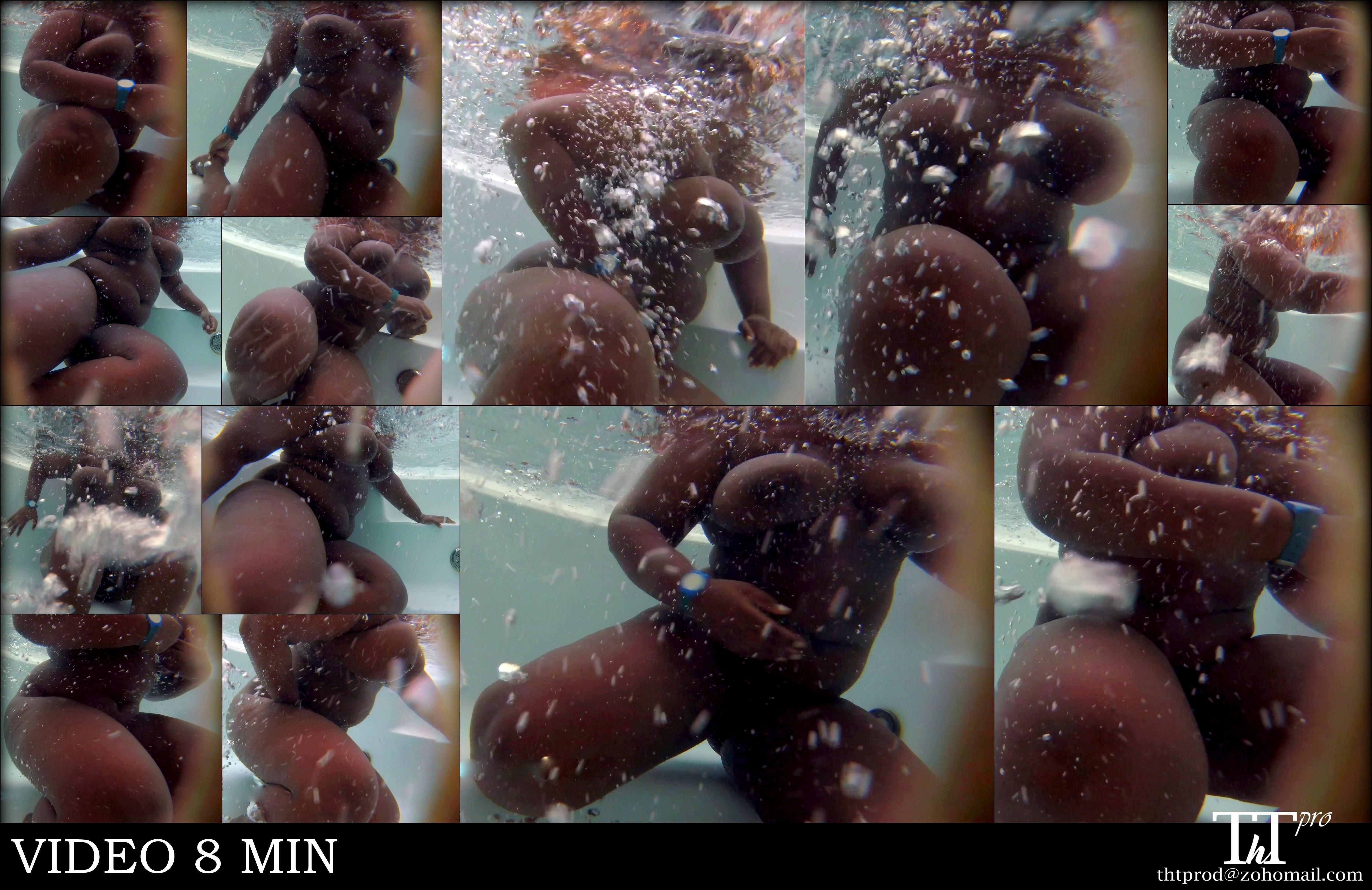 Nude BBWs in Pool underwater voyeur