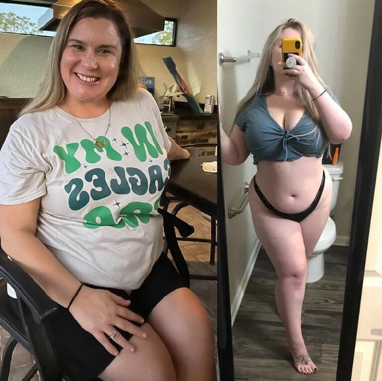 User submission of his sexy blonde fat chubby wife with big tits