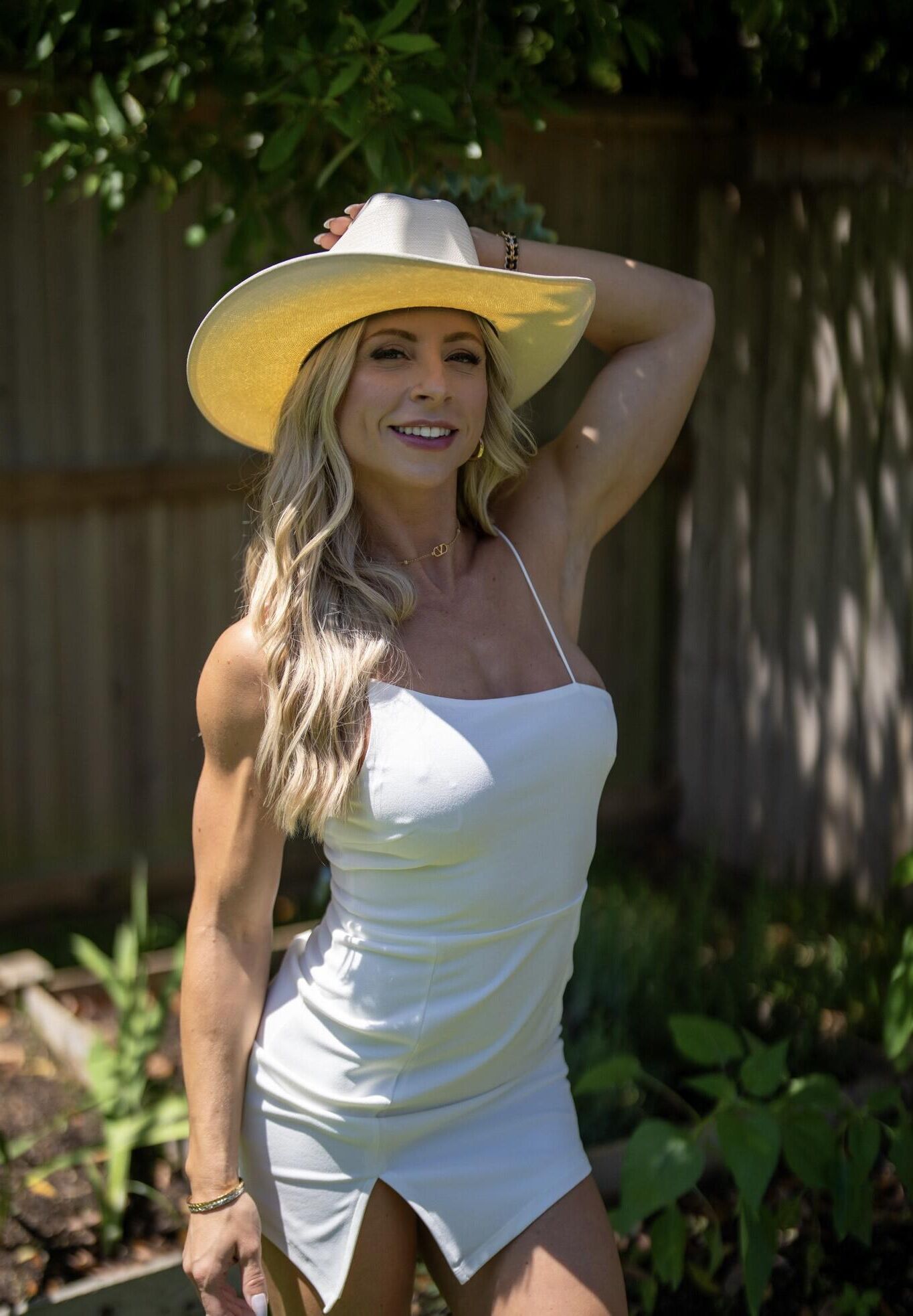 Sportliche Blondine