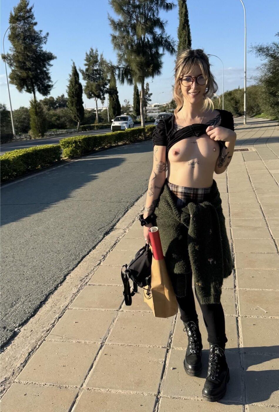 tits out 
