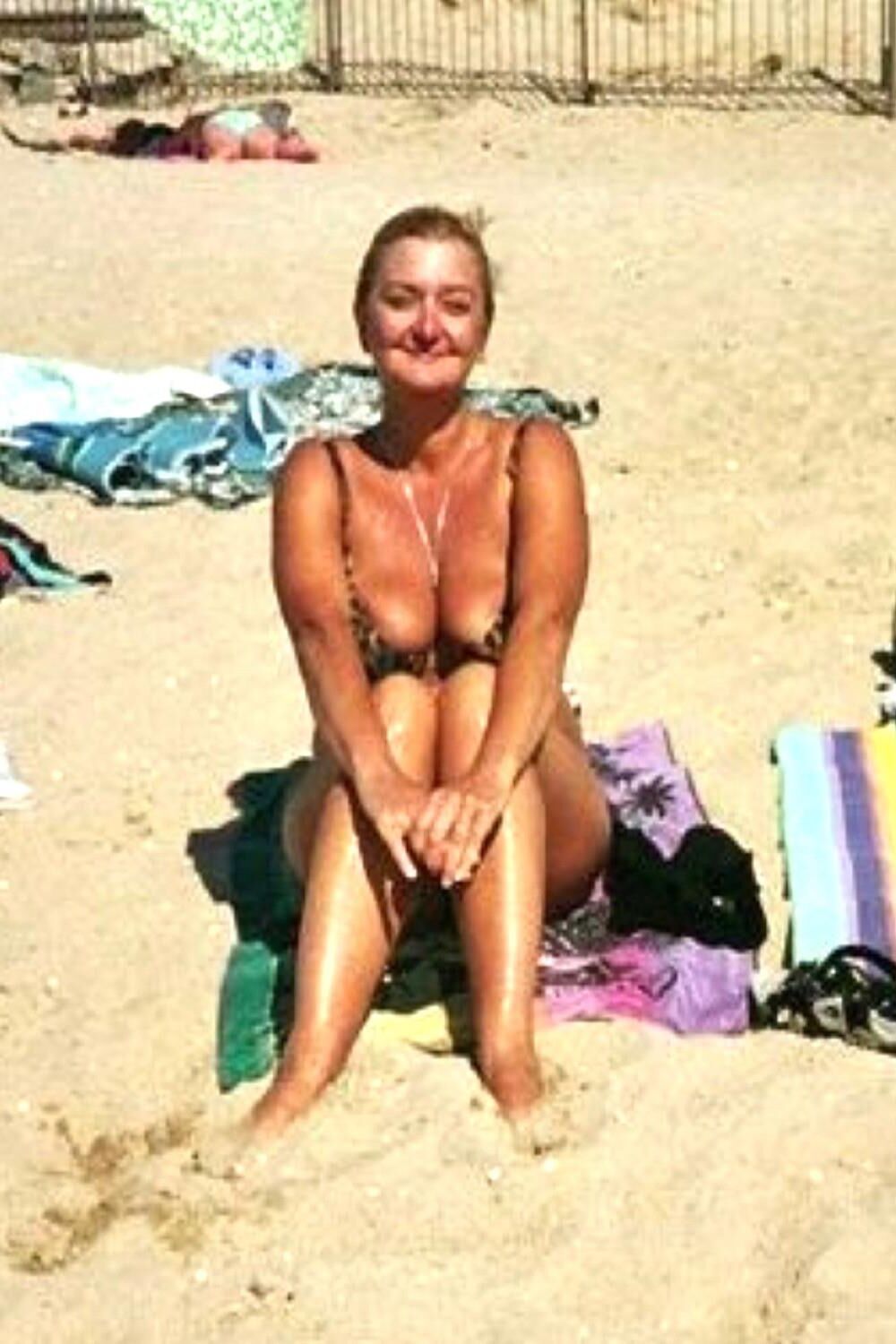 Posing in tiger bikini