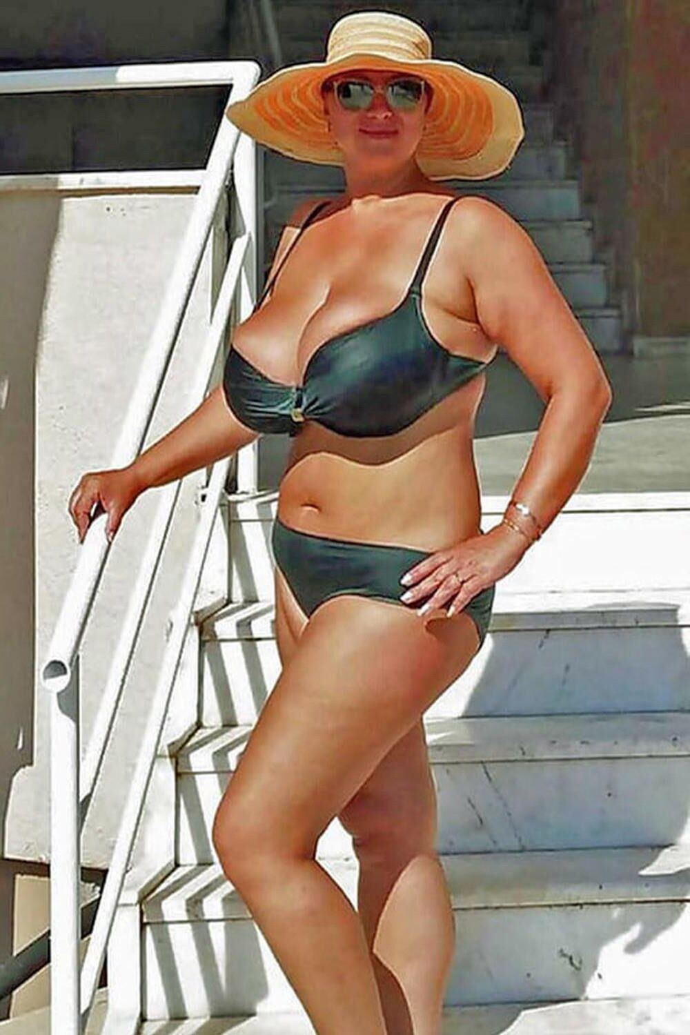 Posing in black bikini