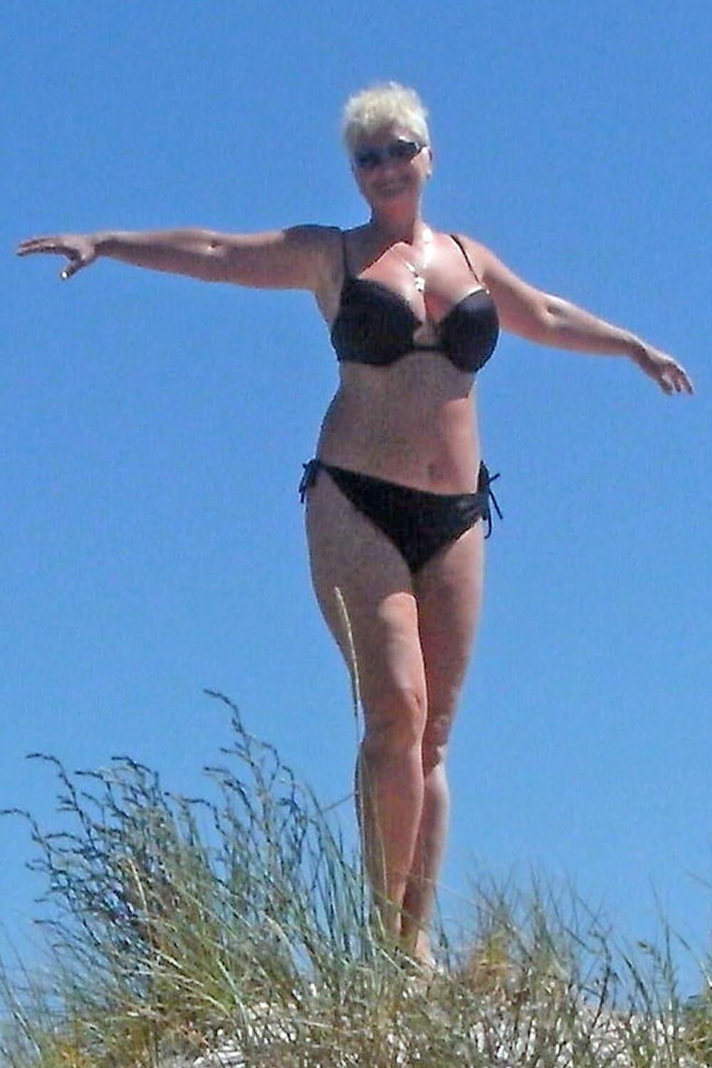 Posing in black bikini