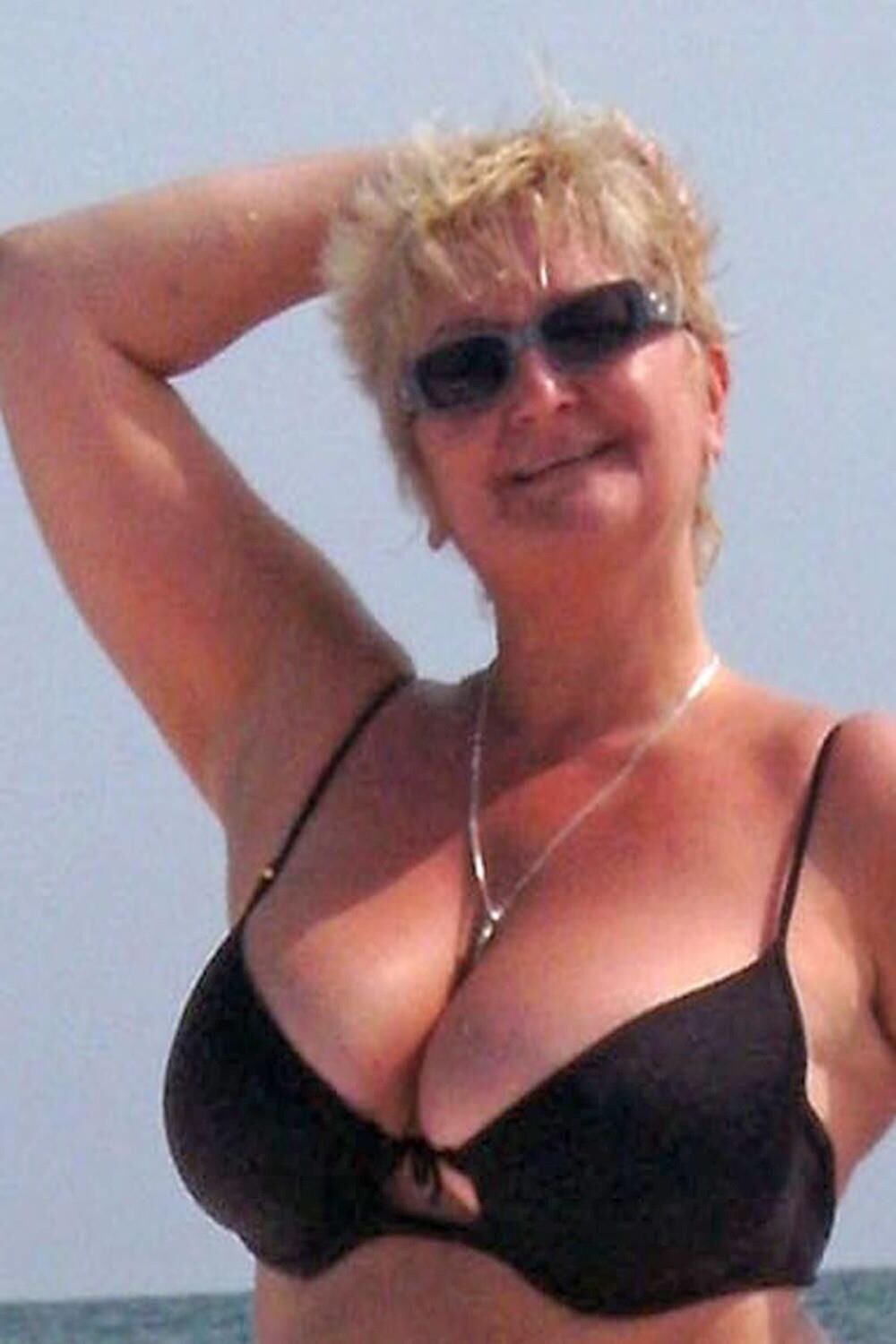 Posing in black bikini