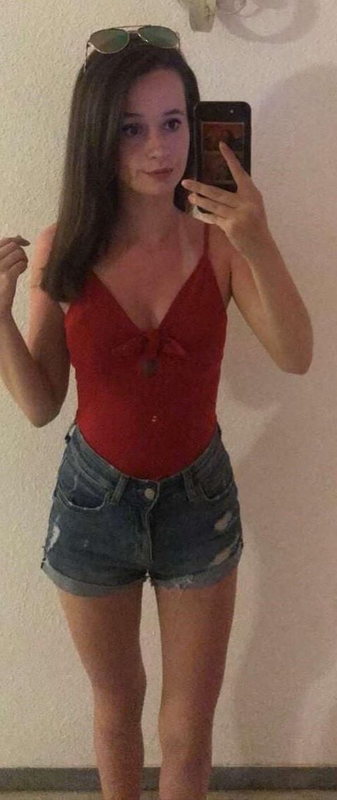 Petite brunette and busty redhead teen sisters 