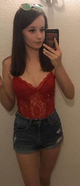 Petite brunette and busty redhead teen sisters 