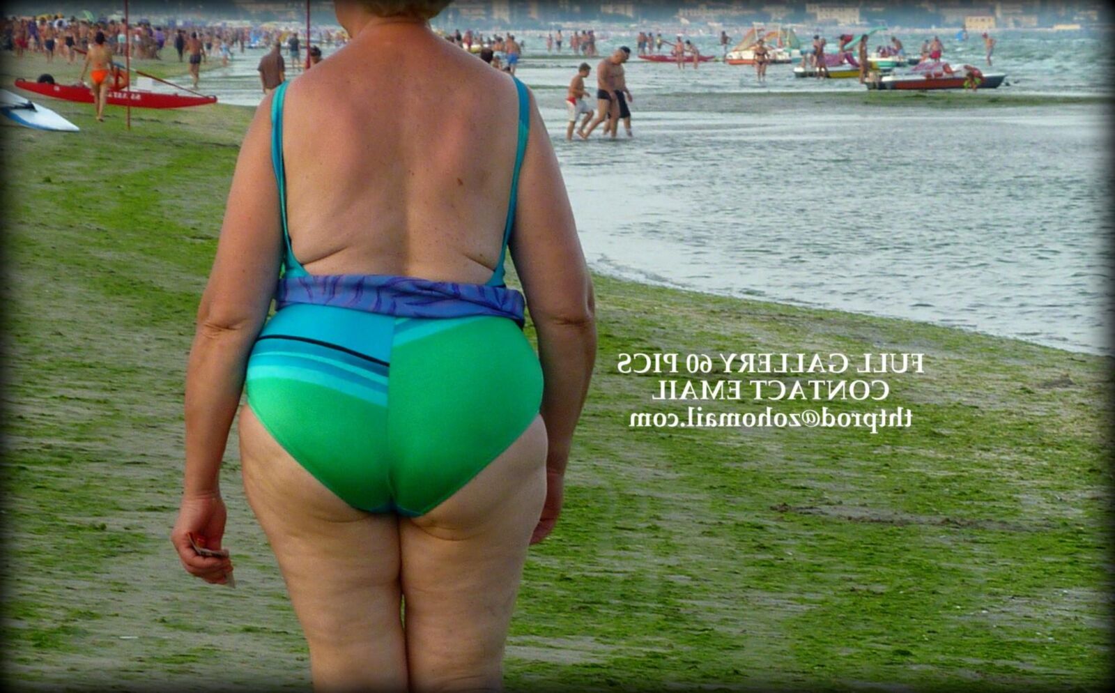Huge Tits Grannies Beach Candid