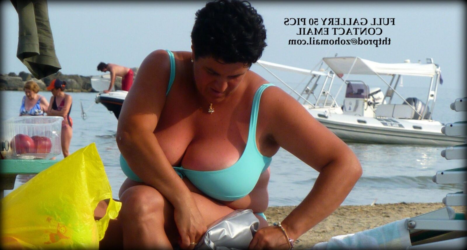Huge Tits Grannies Beach Candid