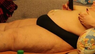 Awesome SSBBW shows insane fat body