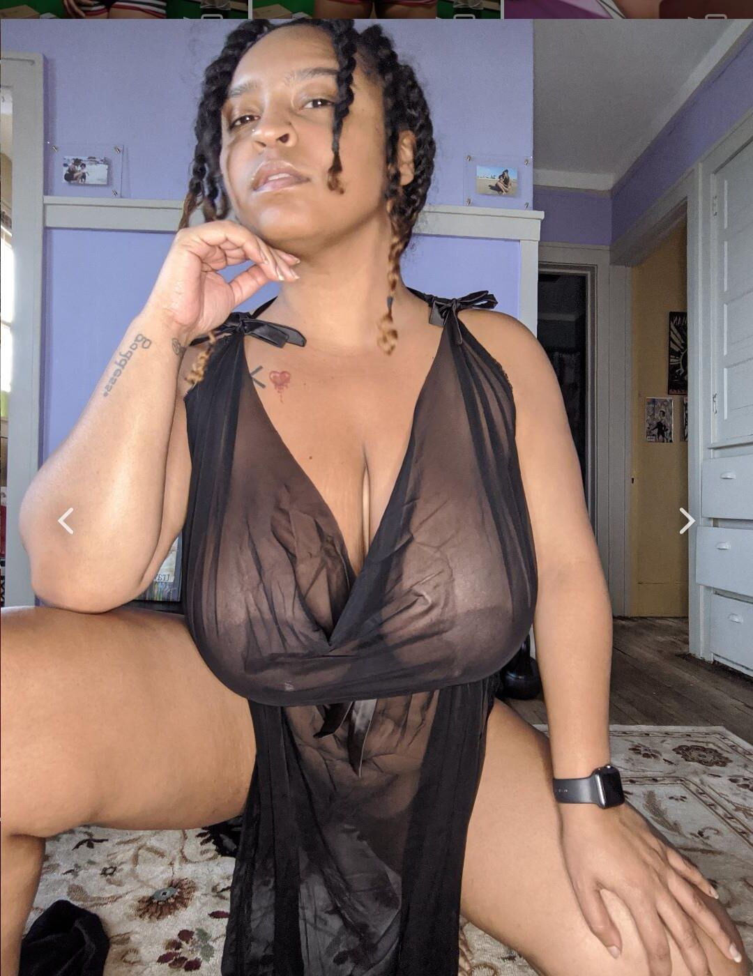 Ebony milf mega areola profesor Gaia