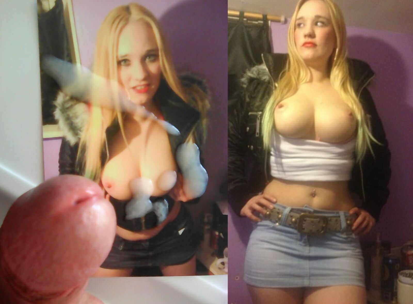 Becca uk süße große Titten Blonde rasierte Muschi Tribut