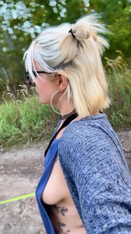 Cute girl flashing boobs