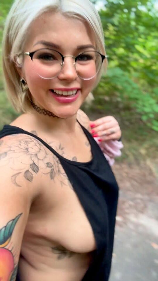Cute girl flashing boobs