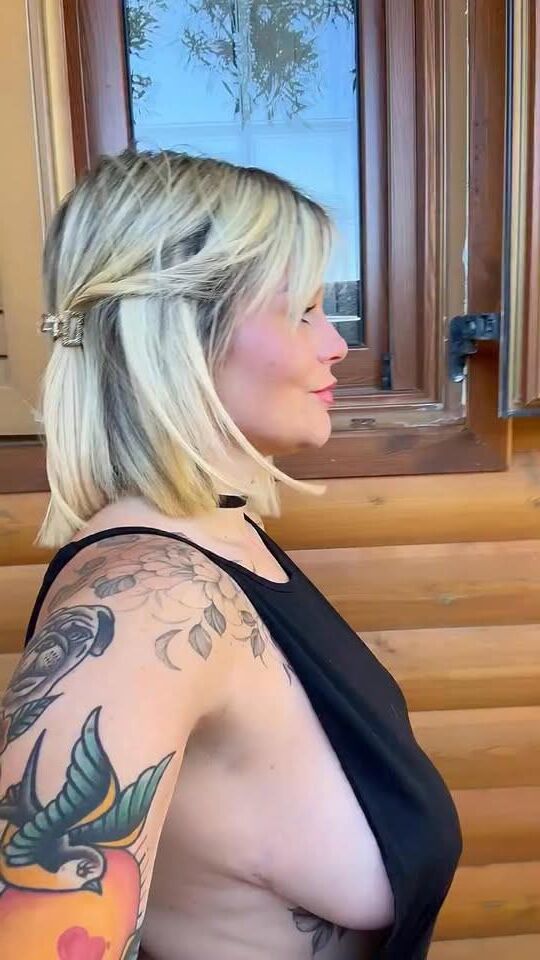 Cute girl flashing boobs