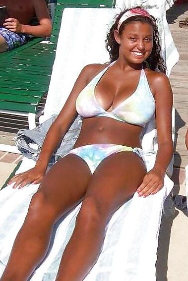 Top Busting Swimsuit Tits 