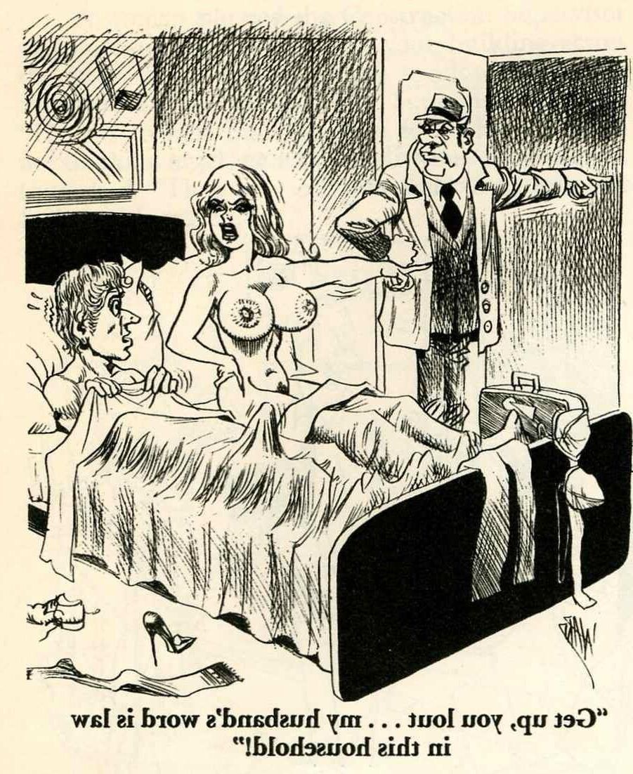 Cartoons aus verschiedenen Vintage -Erwachsenenmagazinen.