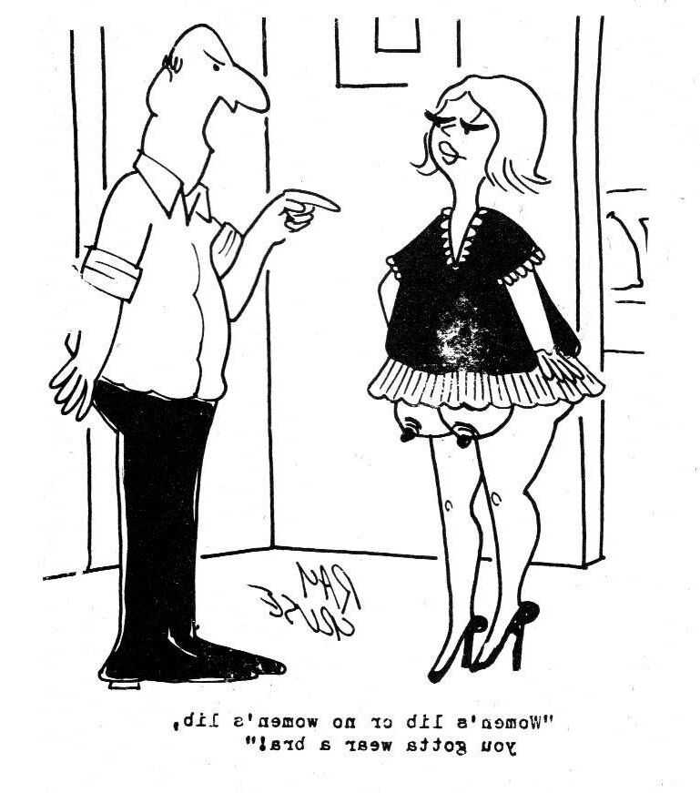 Cartoons aus verschiedenen Vintage -Erwachsenenmagazinen.