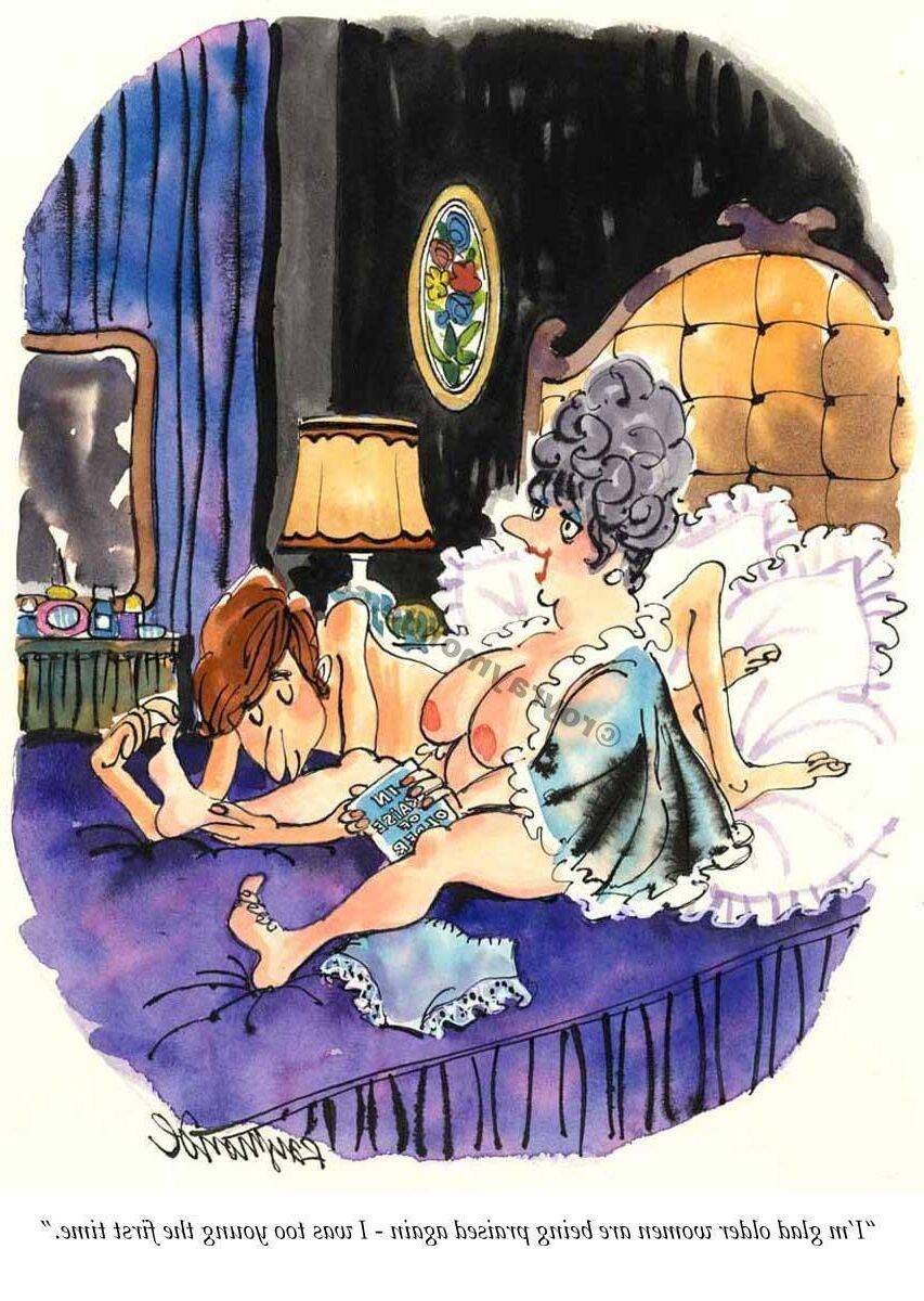 Cartoons aus verschiedenen Vintage -Erwachsenenmagazinen.