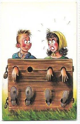Cartoons aus verschiedenen Vintage -Erwachsenenmagazinen.
