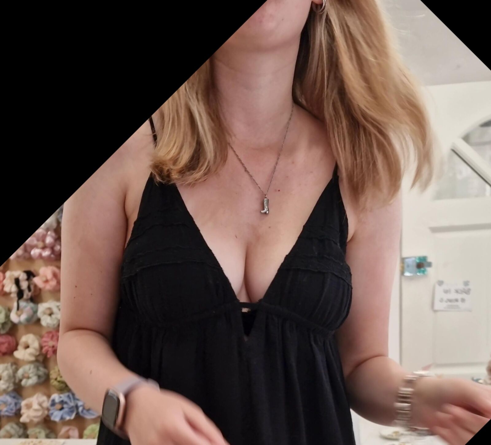 Ladenassistenten machen es zu einfach blonde Downblouse