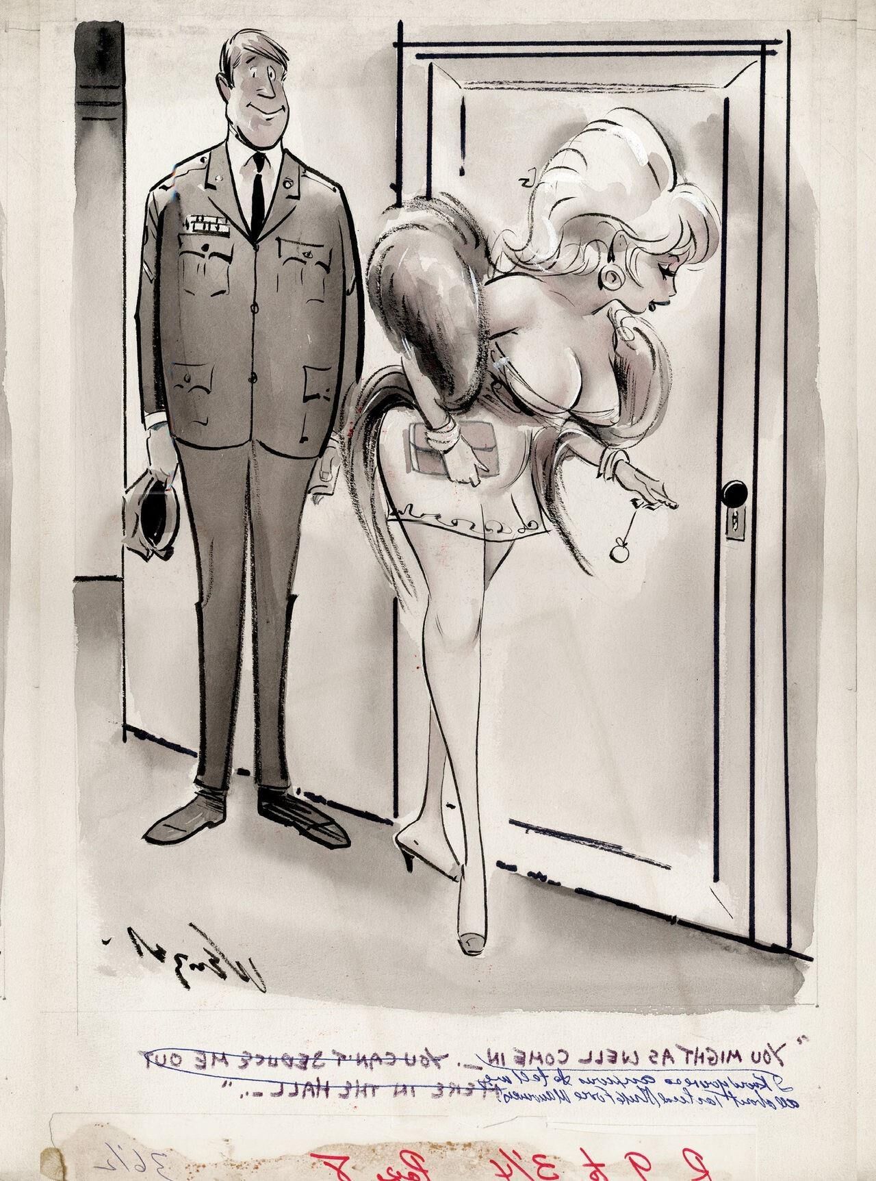 Cartoons aus verschiedenen Vintage -Erwachsenenmagazinen.