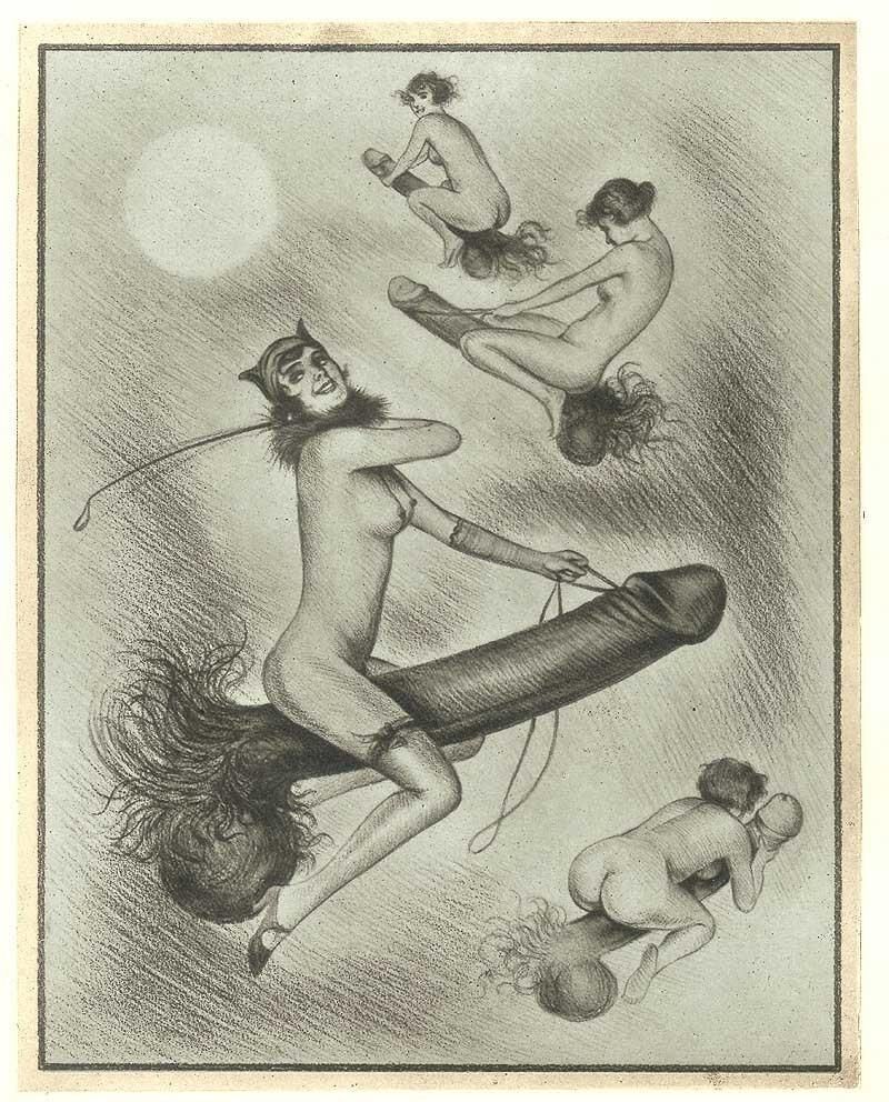 Cartoons aus verschiedenen Vintage -Erwachsenenmagazinen.