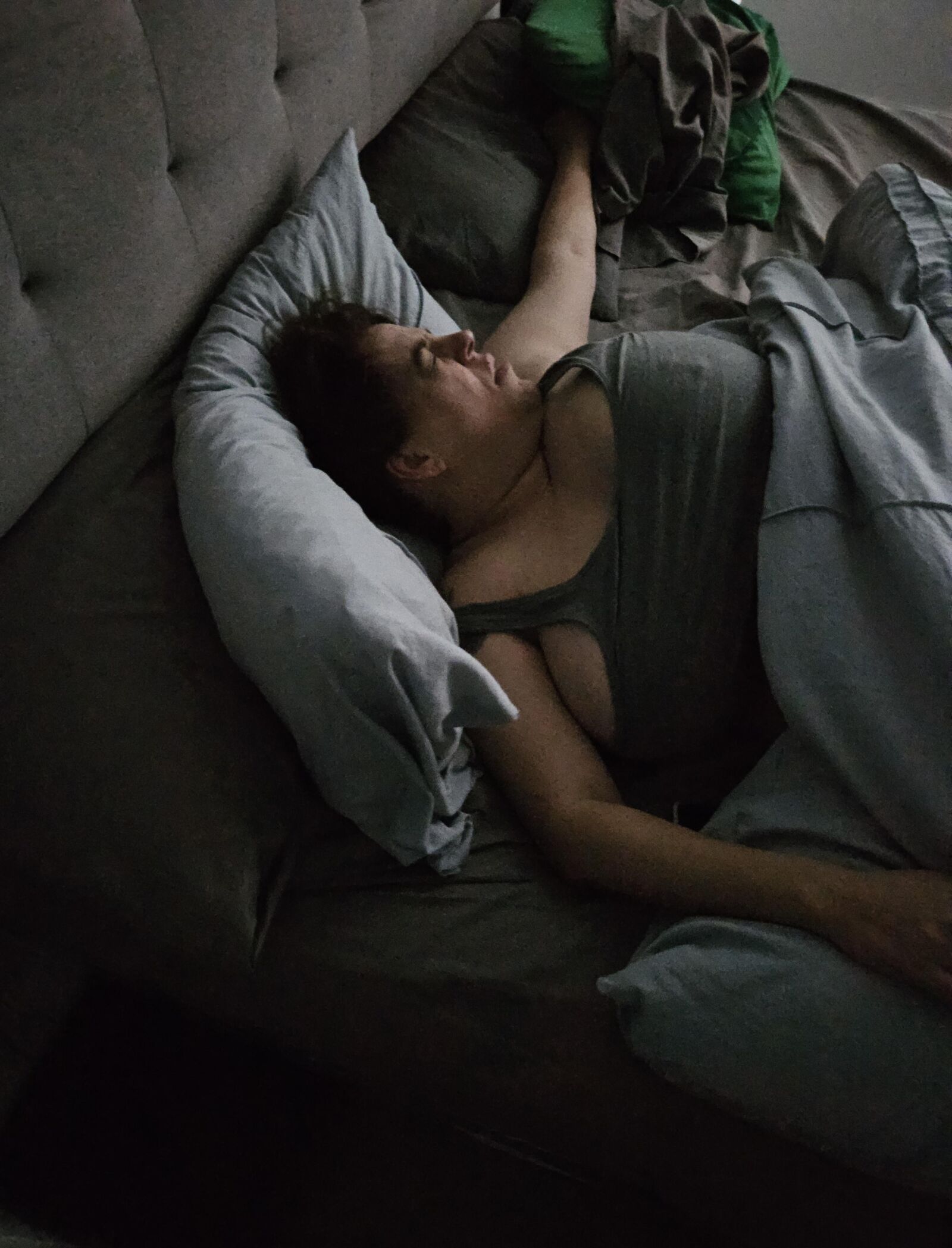 Exposed wife knows she's got huge tits for days 