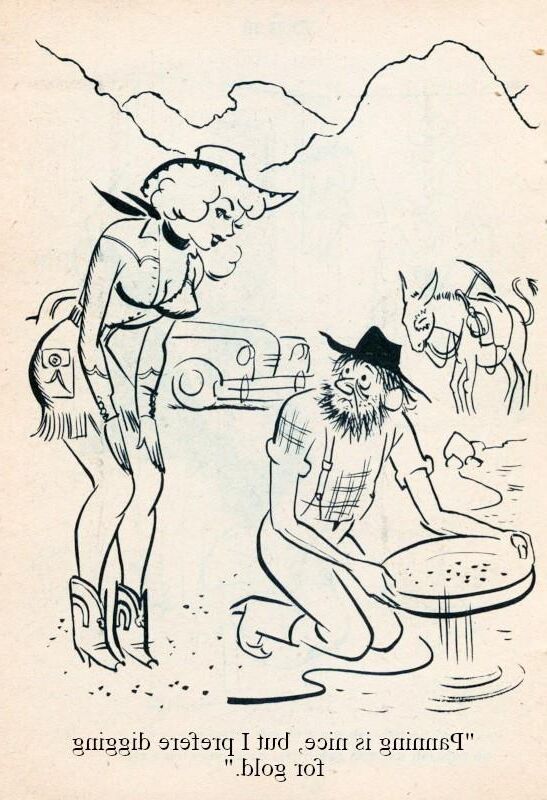 Cartoons aus verschiedenen Vintage -Erwachsenenmagazinen.